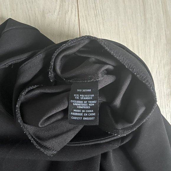 Wide-leg Black Work Pants with Stretch - Picture 4 of 8